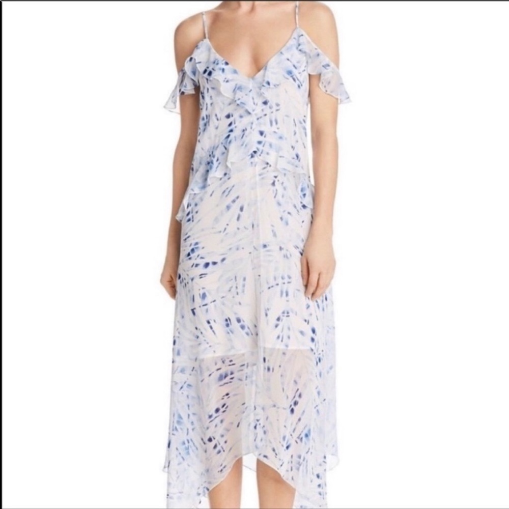 🆕 BCBGMAXAZRIA Lissa Cold Shoulder Dress, Size L